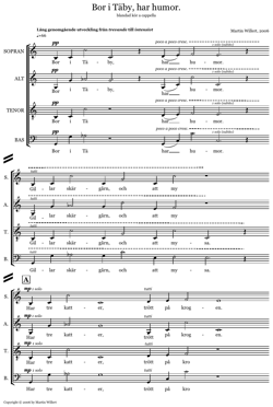 Large image illustration of Bor i Täby, har humor. 