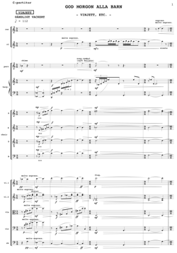 Large image illustration of God morgon alla barn Score 